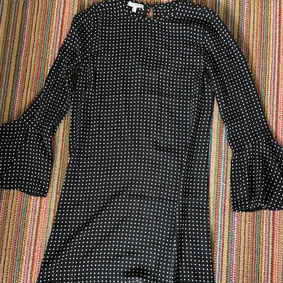 Black Polka Dot Equipment Dress - Picture 6 of 7